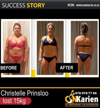 Christelle Prinsloo lost 15kg on the CSN program