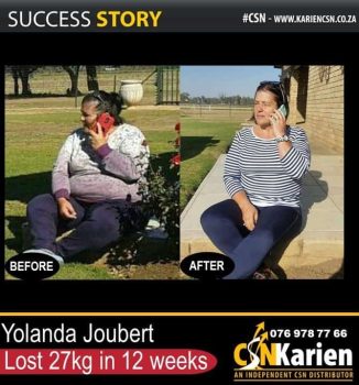 Yolanda lost 27kg in 3 months on the CSN program